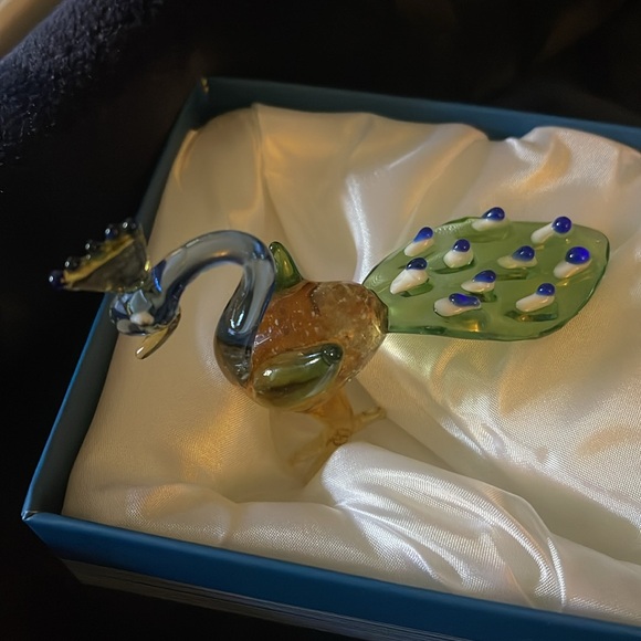 🕊️Vtg Pier 1 Imports, Crystal Peacock, Collectable Glass Statue, Beautiful, - Picture 4 of 5
